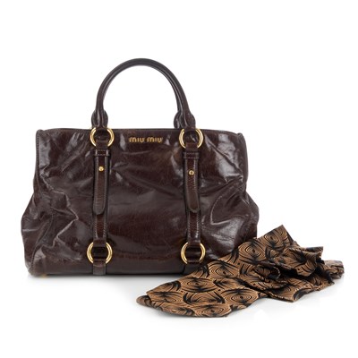 Lot 391 - Miu Miu, a Vitello Lux leather handbag and a...