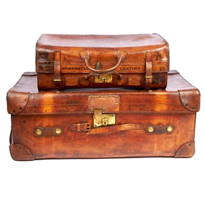 Lot 430 - Vintage luggage, two late Victorian / early...