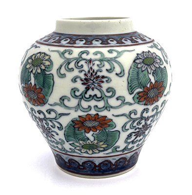 Lot 478 - A Chinese Doucai porcelain vase, Yongzheng...