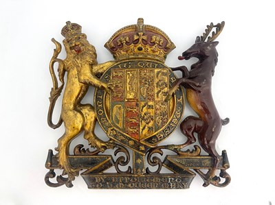 Lot 214 - A cast iron and enamelled Royal Warrant, for...