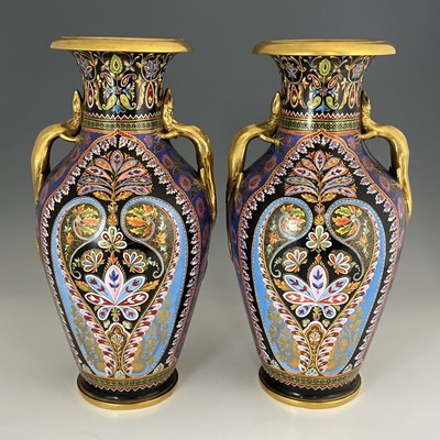 Lot 793A - A large pair of Copeland Spode vases or lamp...