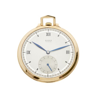 Lot 225 - Rolex, an Art Deco 9ct gold pocket watch