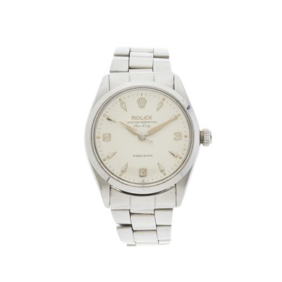 Lot 255 - Rolex, an Oyster Perpetual Air-King Precision bracelet watch