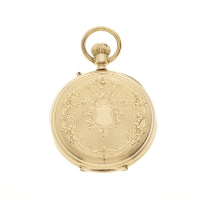 Lot 222 - A late 19th century gold pocket watch