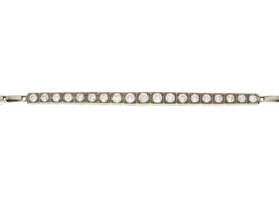 Lot 47 - An Edwardian old-cut diamond line bracelet