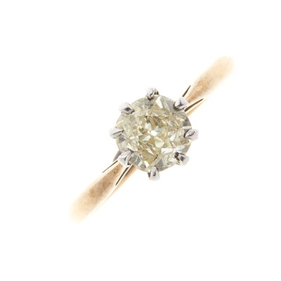 Lot 213 - An early 20th century 18ct gold diamond single-stone ring