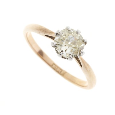 Lot 213 - An early 20th century 18ct gold diamond single-stone ring