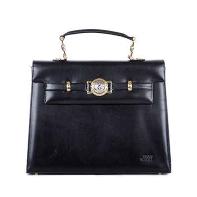 Lot 468 - Versace, a vintage leather handbag, crafted...