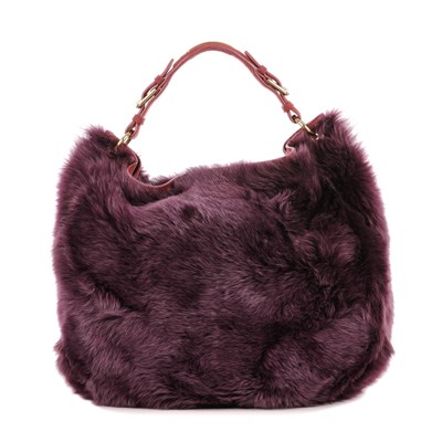 Lot 461 - Ralph Lauren, a large faux fur hobo handbag,...