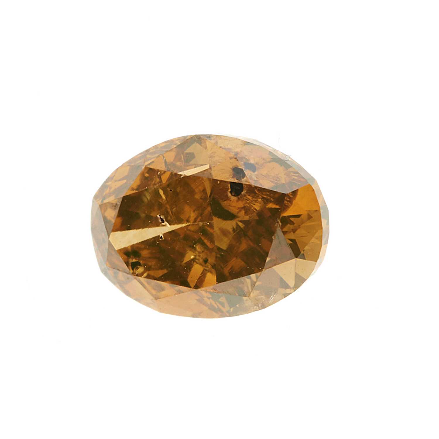 Lot 41 - A loose natural Fancy Intense Brownish Orange diamond, of 1.30ct