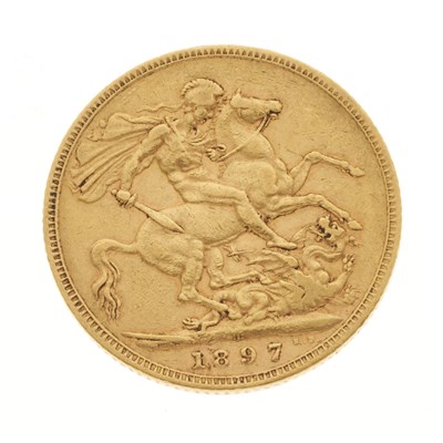 Lot 33 - Victoria, a gold full sovereign coin dated 1897