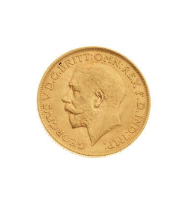 Lot 30 - George V, a gold full sovereign coin dated 1911