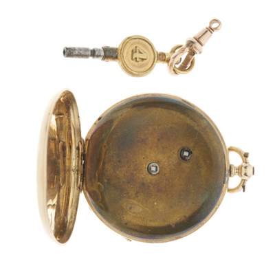 Lot 219 - A late 19th century 14ct gold pocket watch