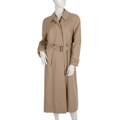 Lot 291 - Burberry, a ladies beige overcoat, featuring a...