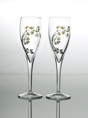 Lot 710 - Emile Galle for Perrier Jouet, a pair of Belle...