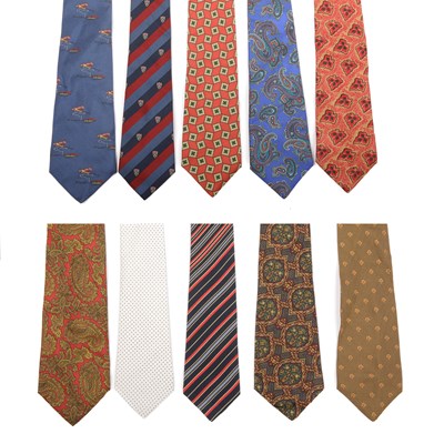 Lot 485 - A selection of men's ties, to include examples...