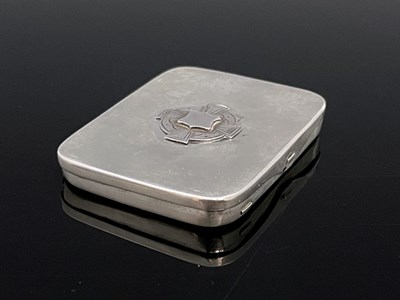 Lot 329 - A George VI silver cigarette case, of rounded...