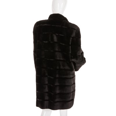 Lot 498 - A black sheared mink jacket, featuring...