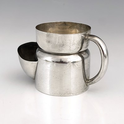 Lot 343 - An Edwardian silver shaving mug, of waisted...