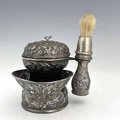 Lot 499 - A Victorian silver shaving mug, of waisted...