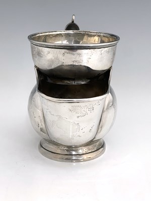 Lot 371 - A Victorian silver shaving mug, of ogee form,...