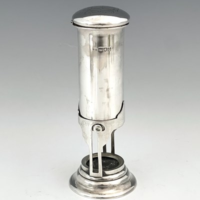 Lot 374 - A Victorian silver covered beaker on...