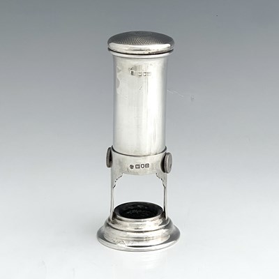 Lot 375 - An Edwardian silver covered beaker on...