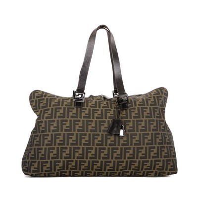 Lot 341 - Fendi, a large Zucca handbag, designed with...