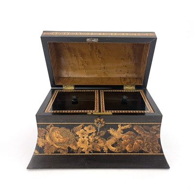 Lot 293 - A 19th Century Tunbridgeware tea caddy, of...