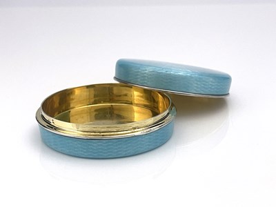 Lot 111 - A sterling silver gilt and enamel box, French...
