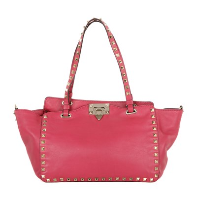 Lot 466 - Valentino, a medium Rockstud trapeze tote,...