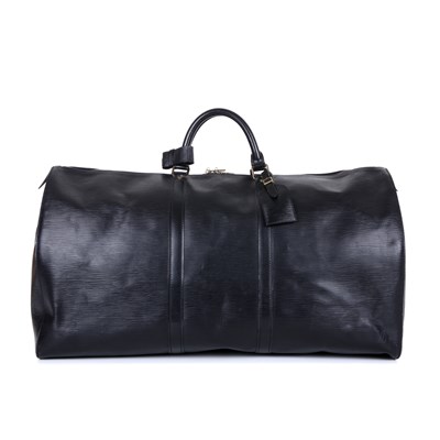 Lot 417 - Louis Vuitton, a vintage black epi Keepall 60...