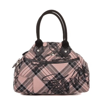 Lot 470 - Vivienne Westwood, a pink tartan handbag,...