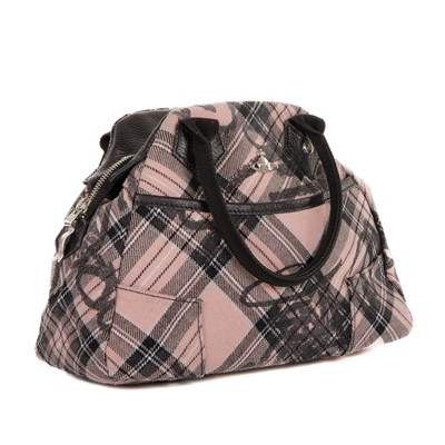 Lot 470 - Vivienne Westwood, a pink tartan handbag,...