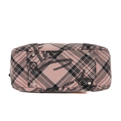 Lot 470 - Vivienne Westwood, a pink tartan handbag,...