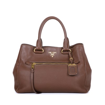 Lot 455 - Prada, a brown Front Pocket tote, crafted from...