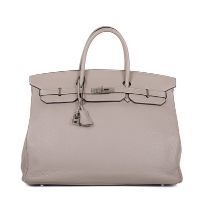 Lot 379 - Hermes, a 2007 grey Birkin 40 handbag,...