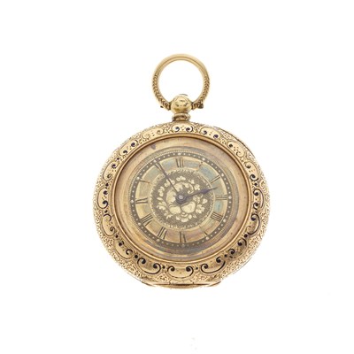 Lot 223 - Dimier Freres & Cie, a late 19th century 14ct gold pocket watch