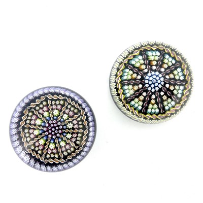 Lot 636 - Perthshire, two millefiori glass paperweights,...