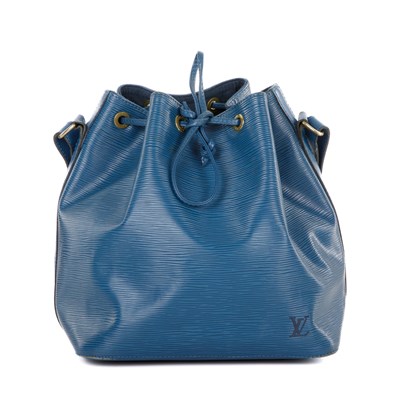 Lot 419 - Louis Vuitton, a blue epi Petite Noe handbag,...