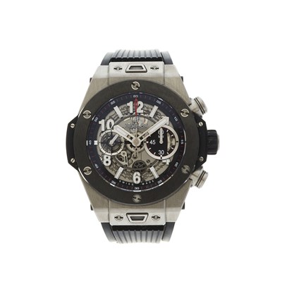 Lot 278 - Hublot, a titanium Big Bang Unico chronograph wrist watch