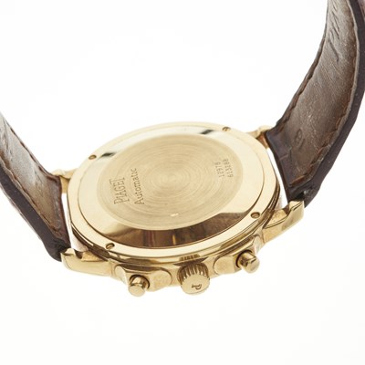 Lot 241 - Piaget, an 18ct gold Gouverneur chronograph wrist watch