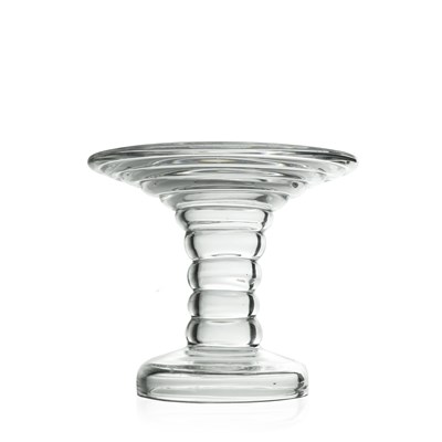 Lot 651 - An 18th century ribbed glass ham stand, circa...