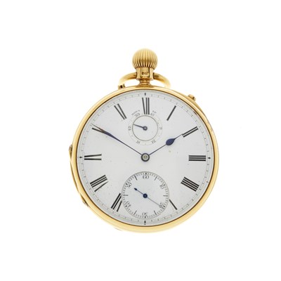 Lot 224 - Brook & Son Edinburgh, an 18ct gold free sprung lever movement pocket watch