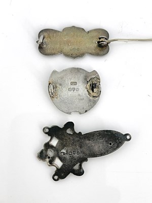 Lot 32 - Three Arts and Crafts silver and enamelled...