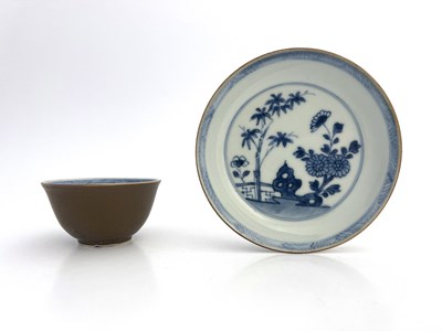 Lot 596 - A Chinese Qianlong tea bowl and saucer,...