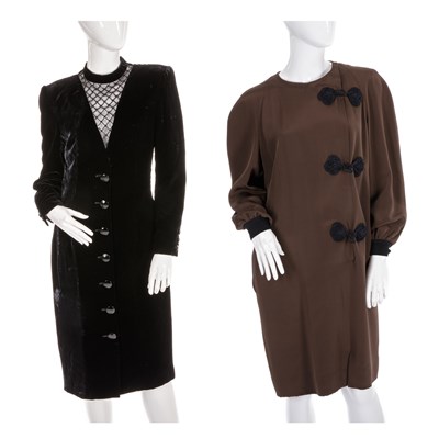 Lot 449 - Valentino, two vintage dresses, to include a...