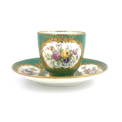 Lot 900 - A Minton floral painted and raised paste gilt...