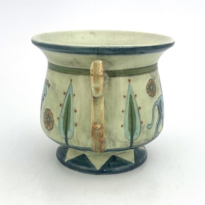 Lot 891 - A Sylvac revivalist Assyrian twin handled vase,...
