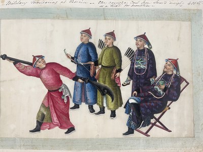 Lot 633 - Sunqua (Chinese, act.1830-1870), '...Mandarins...